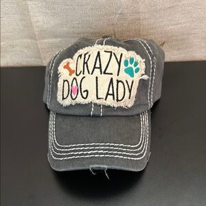 Gray 'Crazy Dog Lady' Cap